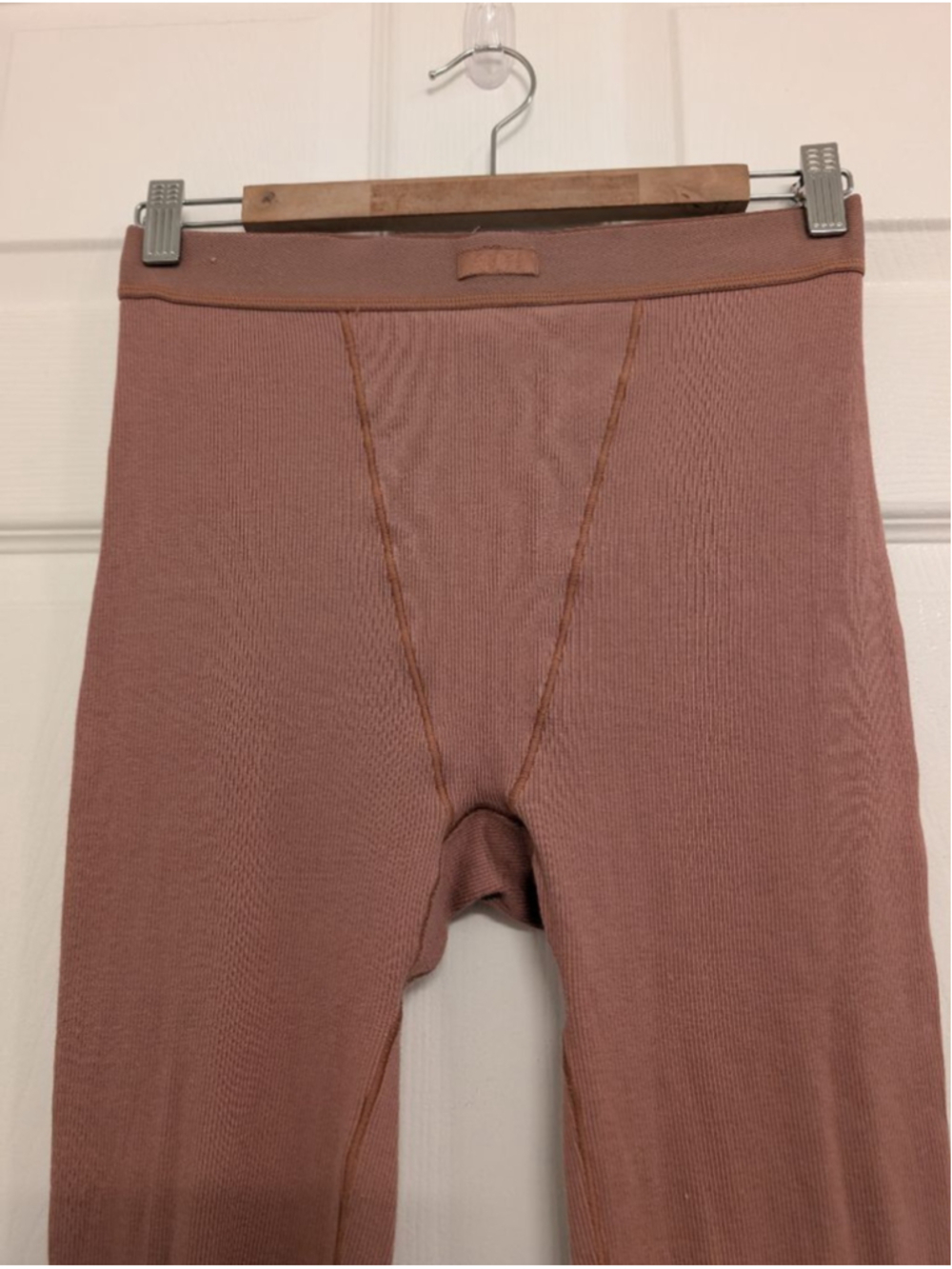 Women's Skims Cotton Rib Thermal Leggings Pink Clay M Comfy Soft Loungewear - Picture 3 of 6
